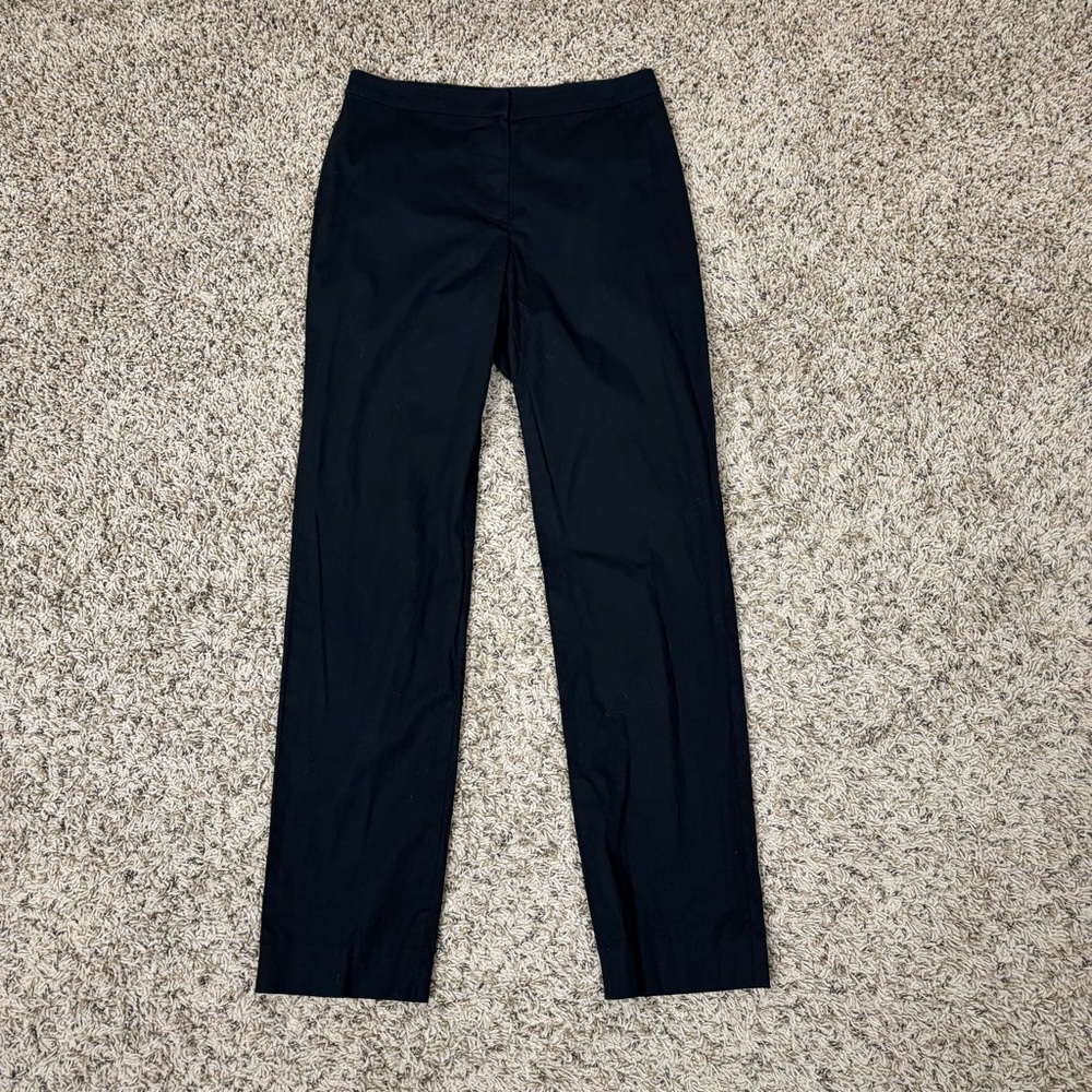 LRL Ralph Lauren Pants‎ 4 Black Straight Leg Flat Front Mid Rise Preppy Trouser